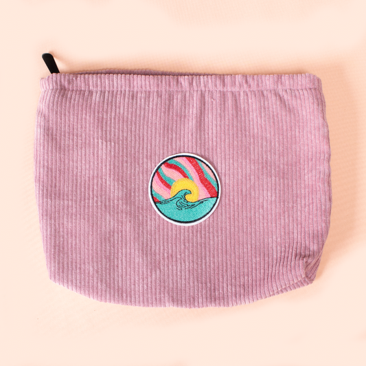 Mauve Corduroy Surf Pouch