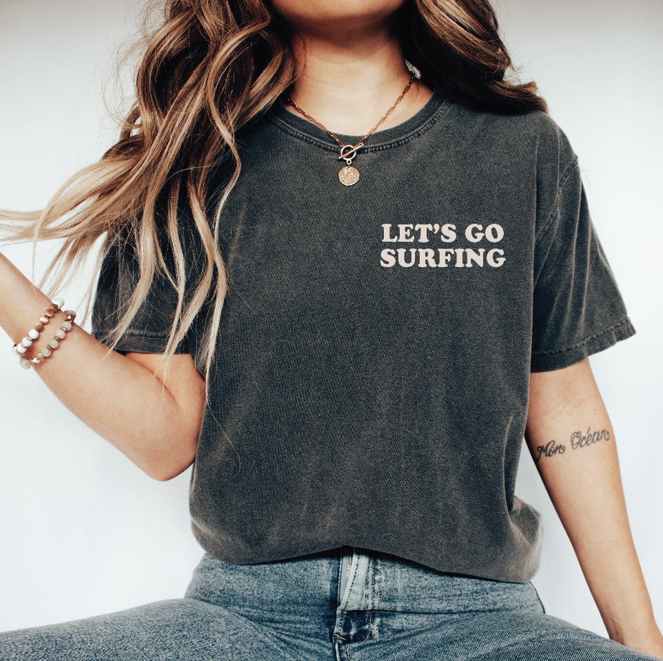 Let's Go Surfing Adult Tee