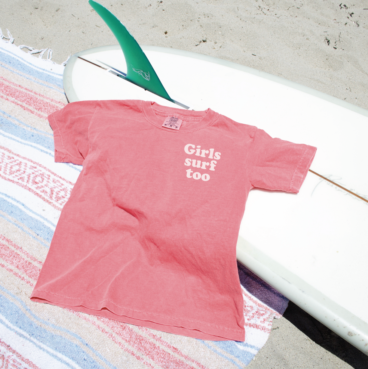 Girls Surf Too Adult Tee