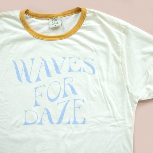 Waves for Daze Ringer Tee