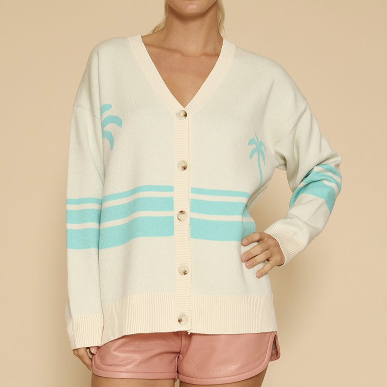 Ocean Sunset Cardigan Teal