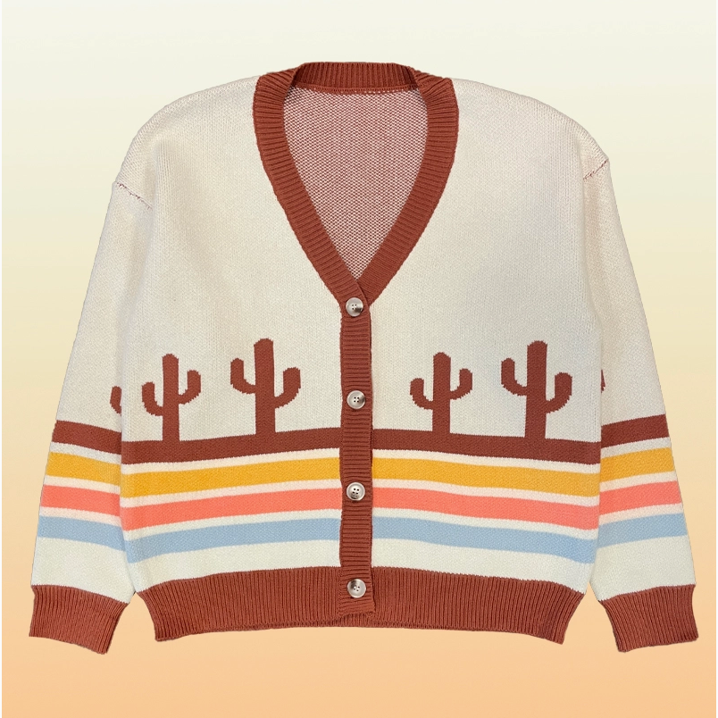 Desert Retro Stripe Cardigan