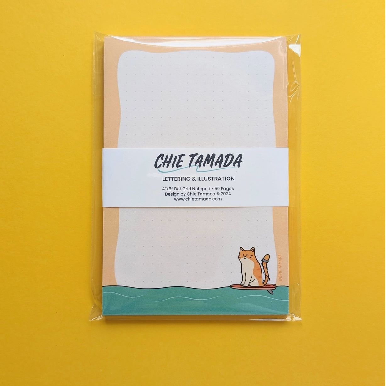 Surfer Cat Notepad