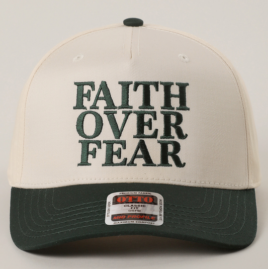 Faith Over Fear Embroidered Trucker Hat