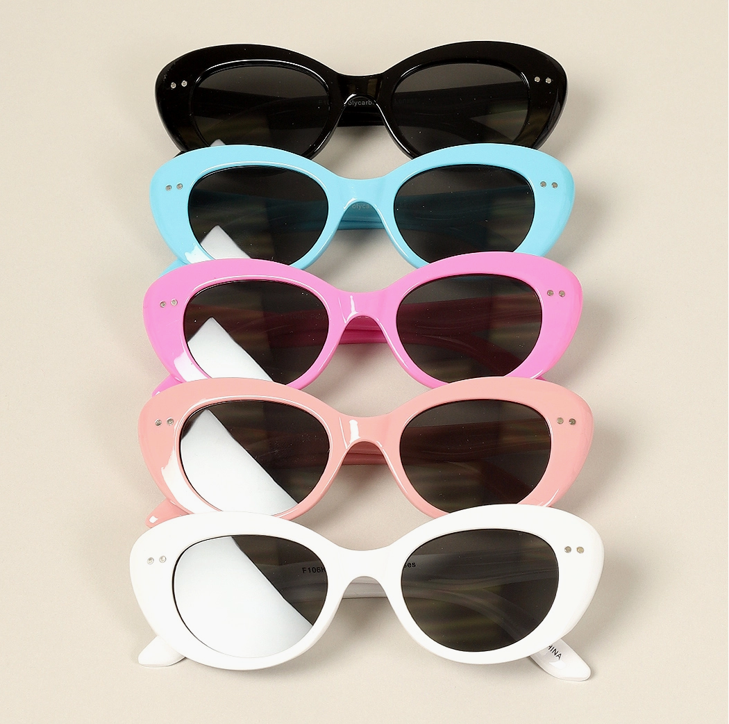 Kid's Bold Retro Oval Frame Sunglasses