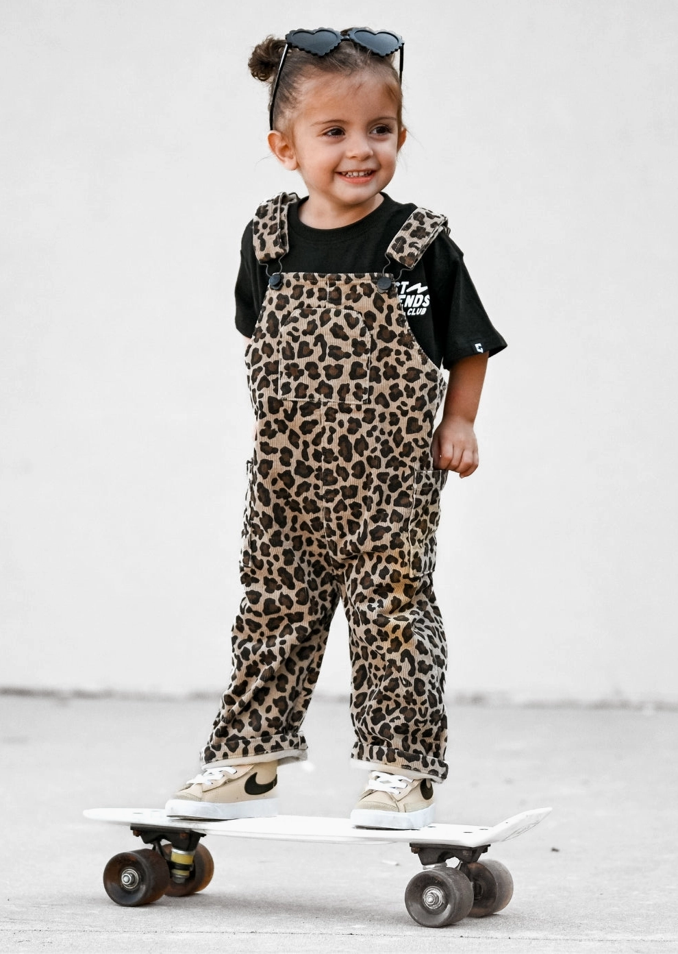 Leopard Print Toddler Overalls