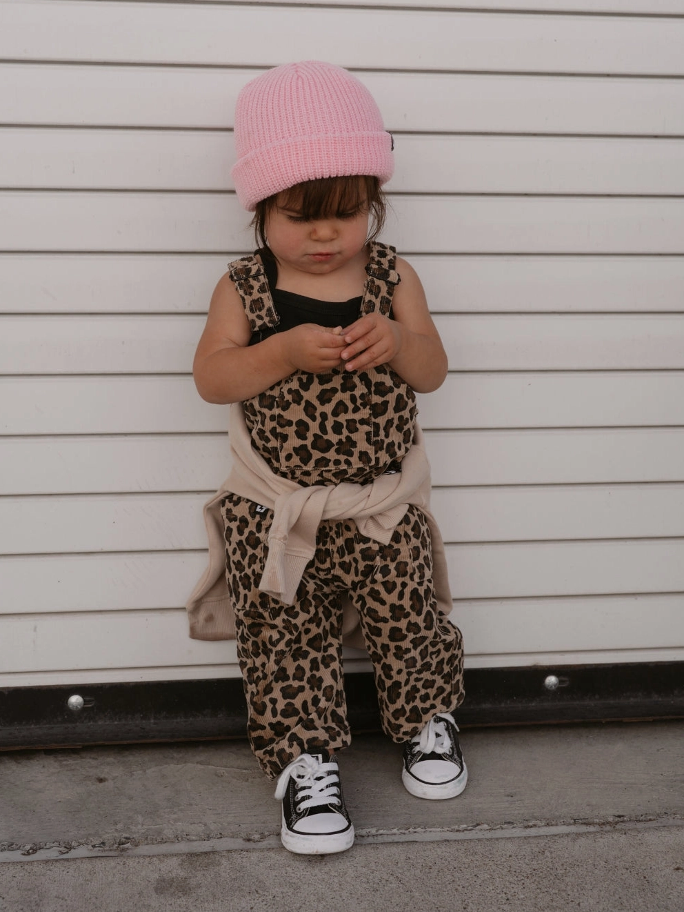Leopard Print Toddler Overalls