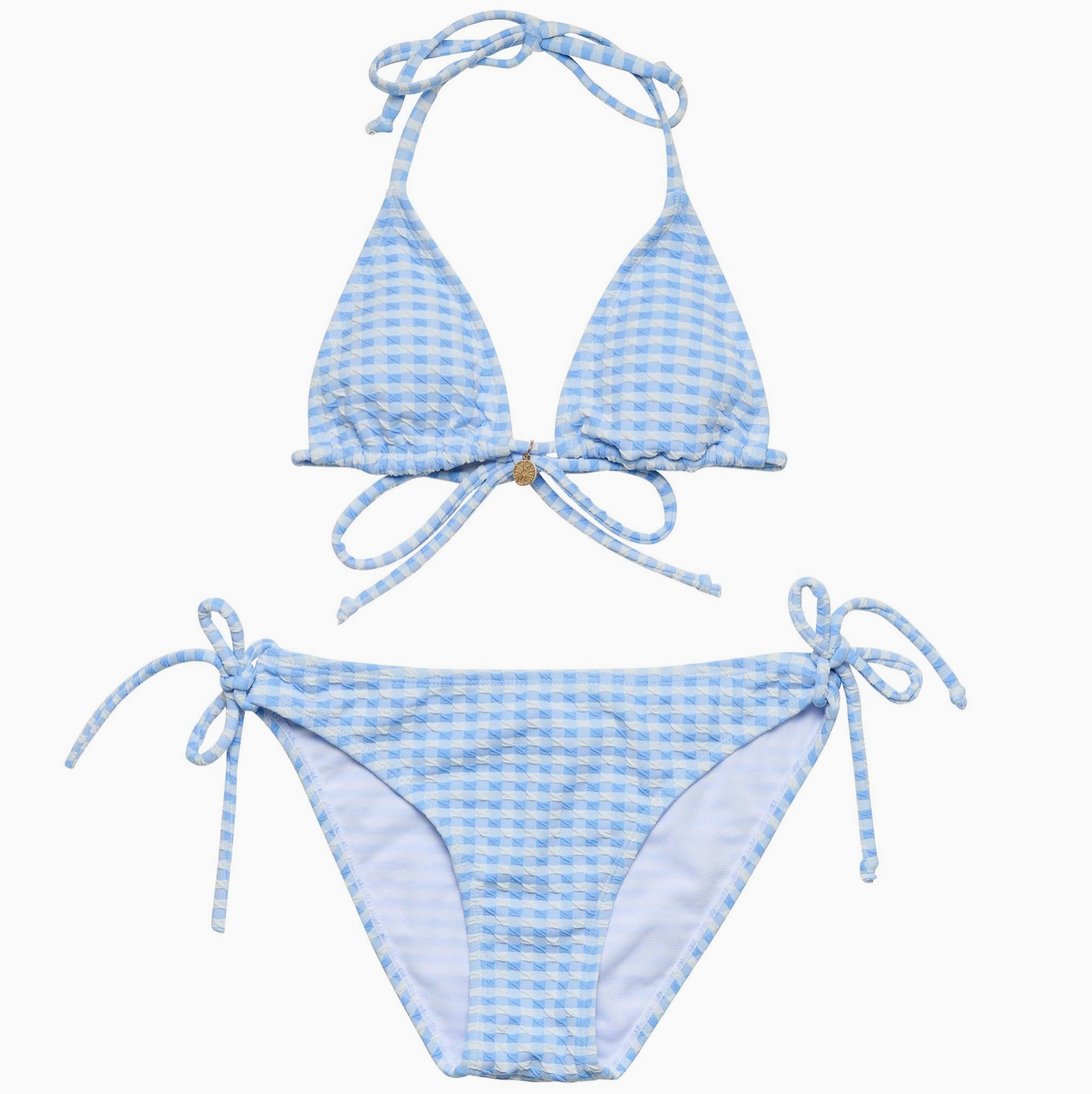 Seaside Gingham Charm GIRLS Triangle Bikini