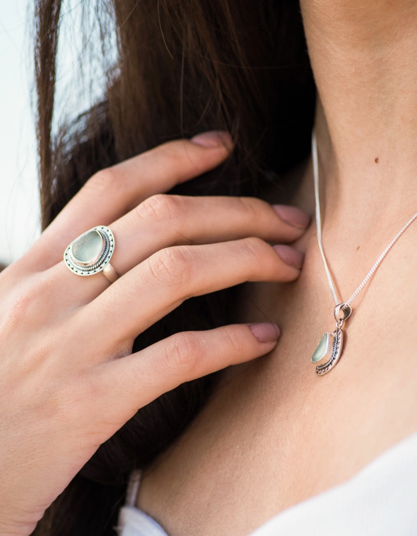 Cayden Sea Glass Necklace