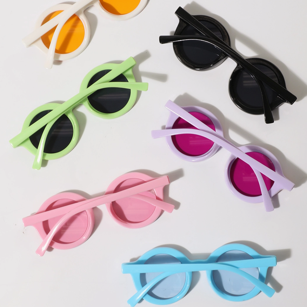 Girls Floral Round Frame Sunglasses