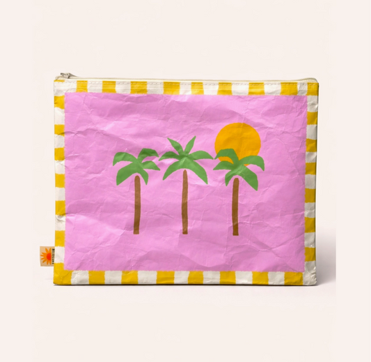 Palm Tree Sand-Proof Beach Pouch