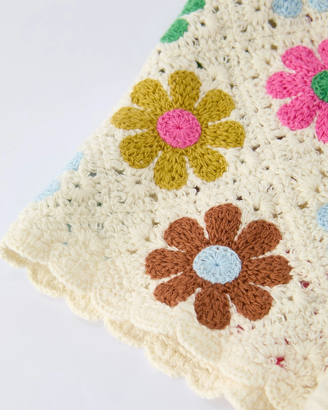 Crochet Floral Girls Set