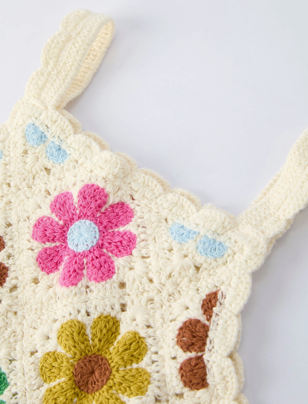 Crochet Floral Girls Set