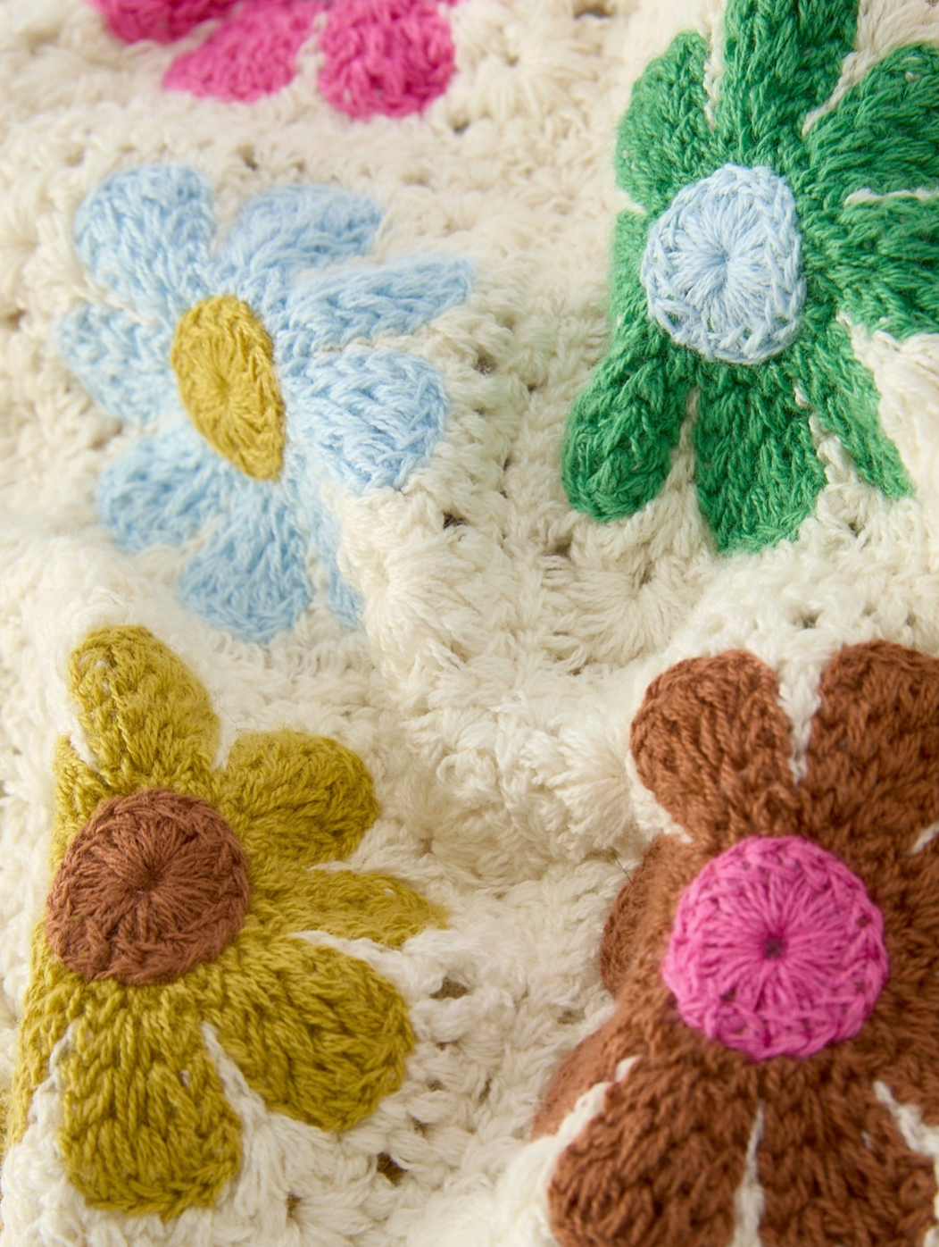 Crochet Floral Girls Set