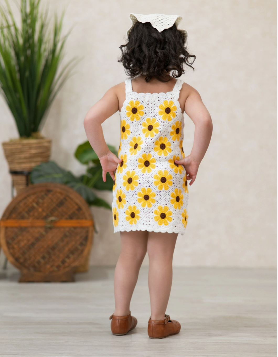 Crochet Sunflower Girls Dress