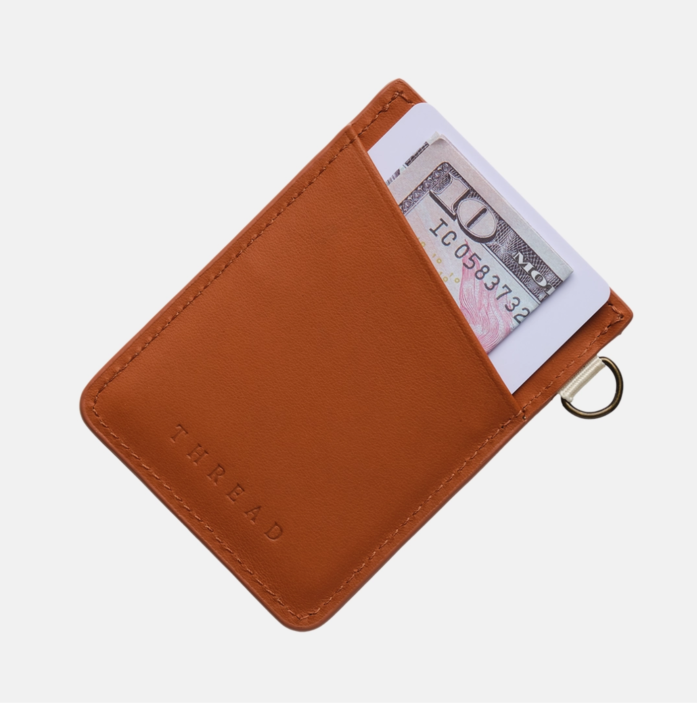 Thread Vertical Leather Wallets