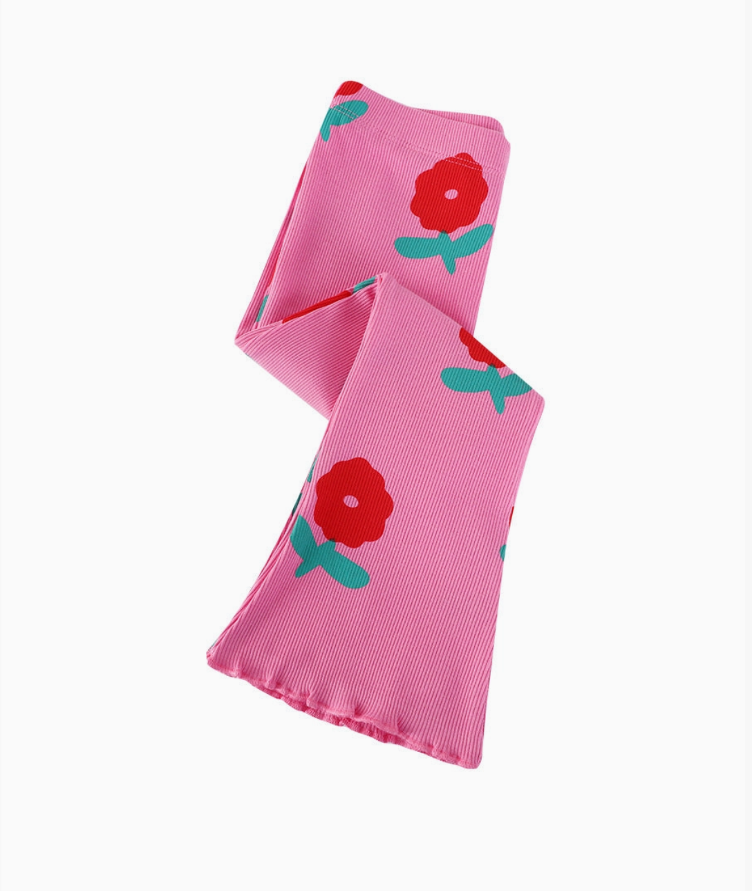 Kids Slim-Fit Flared Flower Leggings
