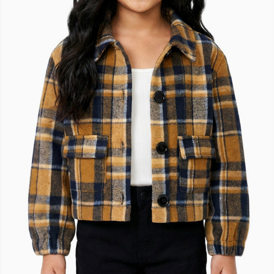 Toddler's Flannel Shacket w/ Front Pockets