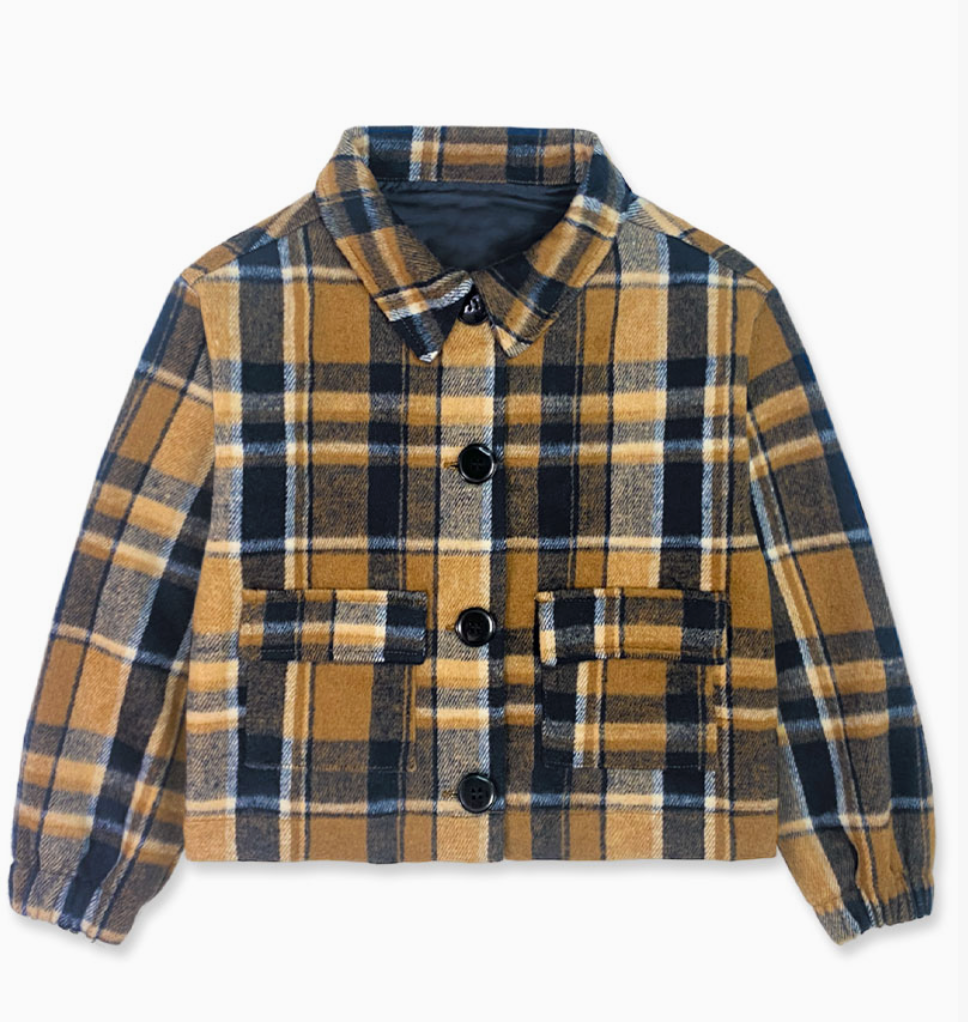 Toddler's Flannel Shacket w/ Front Pockets
