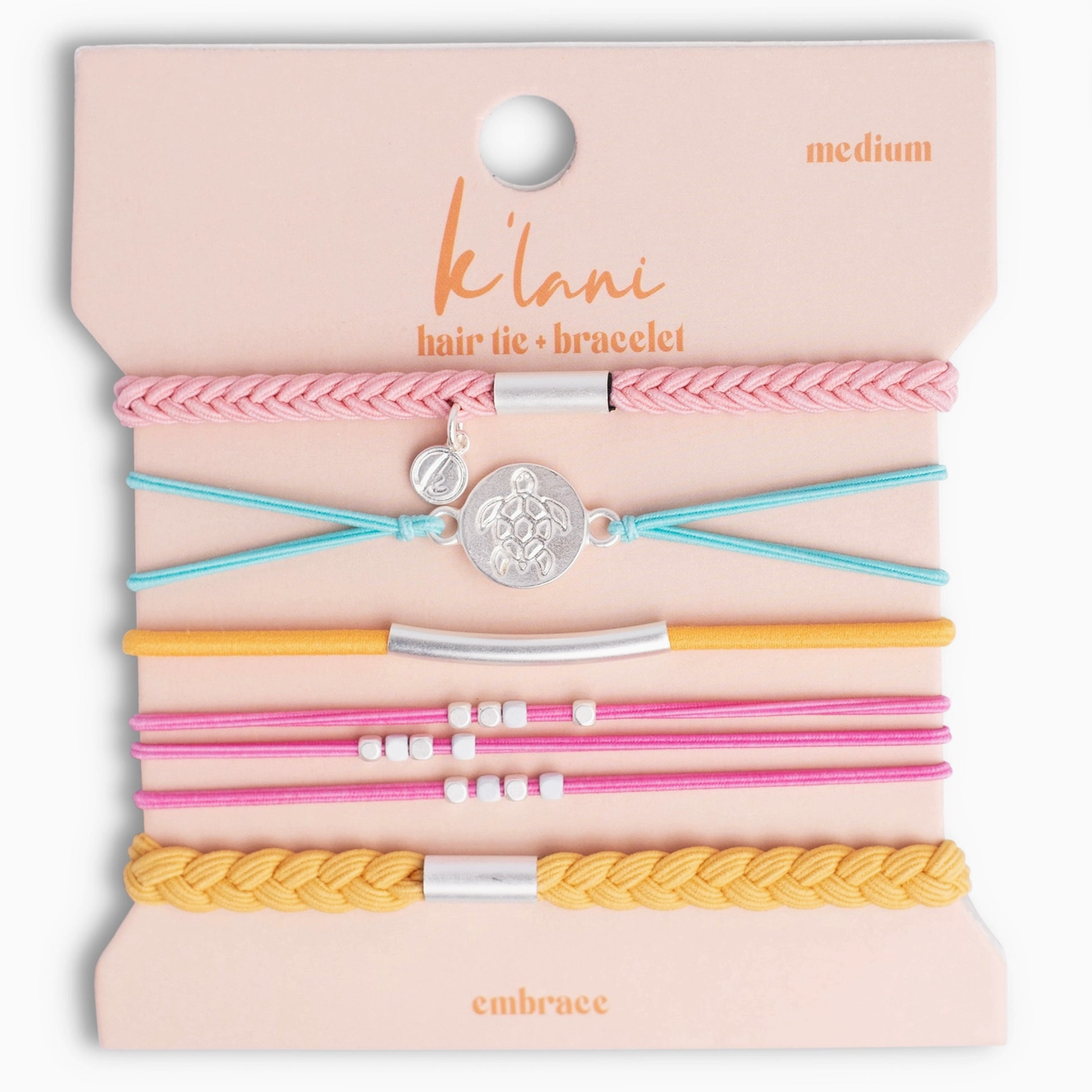 "Embrace" Sea Turtle Charm Hair Tie Bracelets