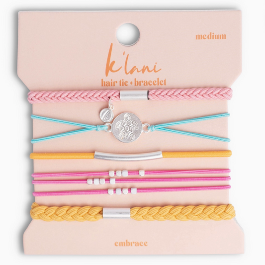 "Embrace" Sea Turtle Charm Hair Tie Bracelets