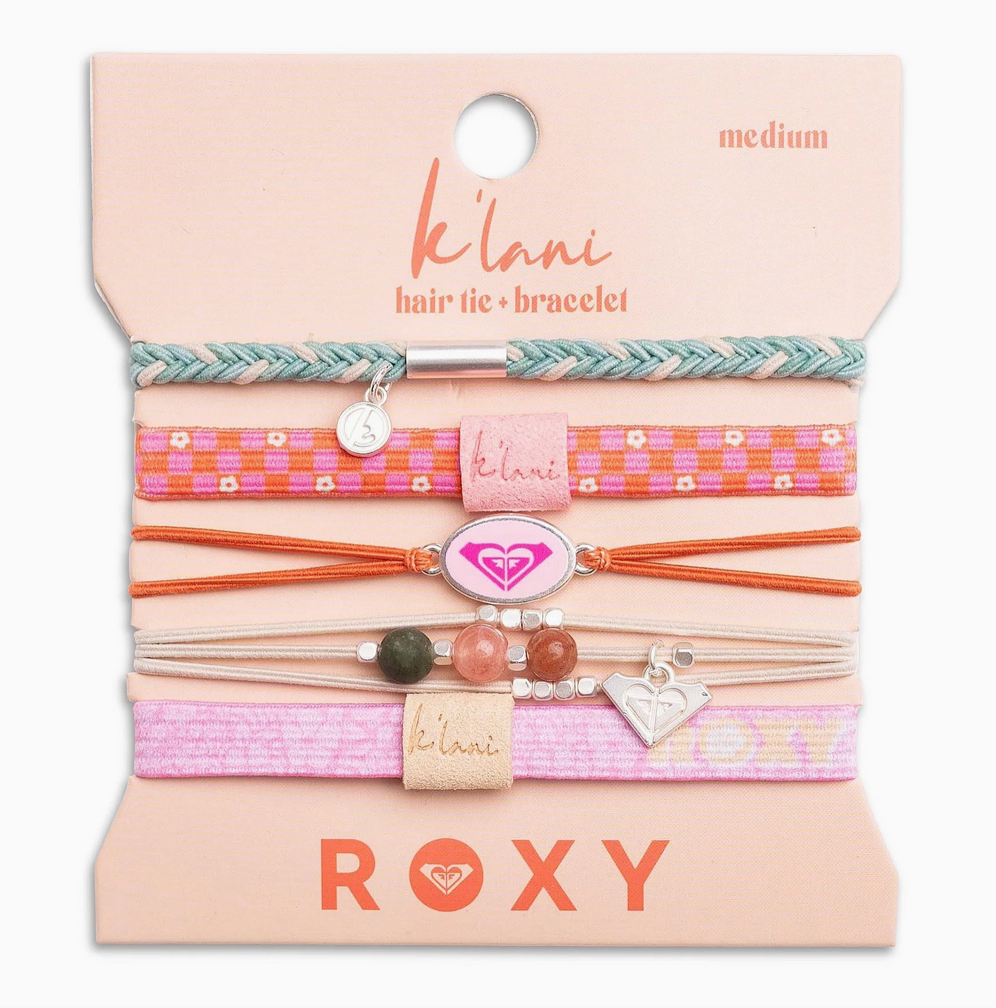 "Roxy Pink Tropics" Hair Tie Bracelets