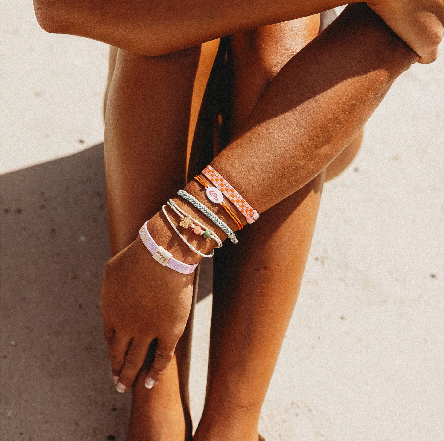 "Roxy Pink Tropics" Hair Tie Bracelets