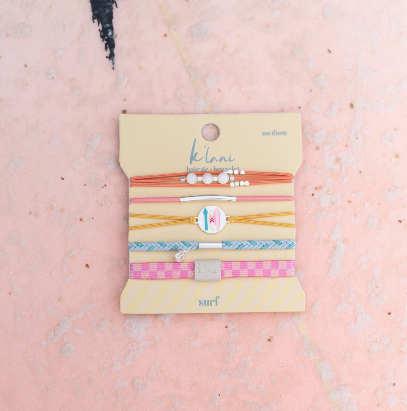 "Surf" Surfboard Hair Tie Bracelets