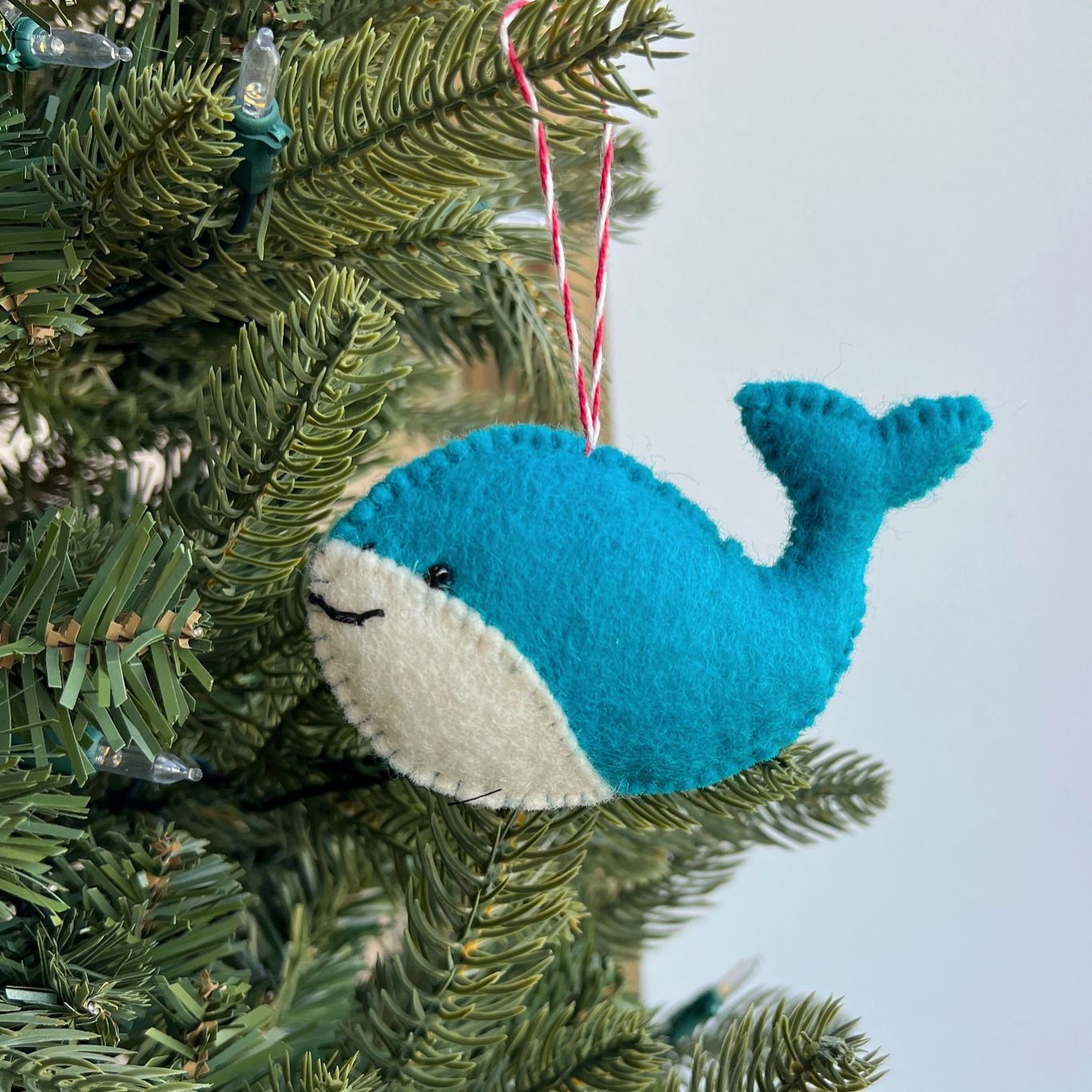 Felt Whale Ornament