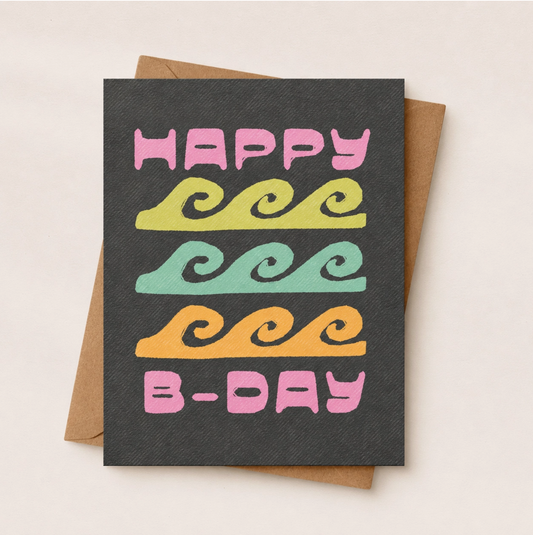 Retro Surf Birthday Card