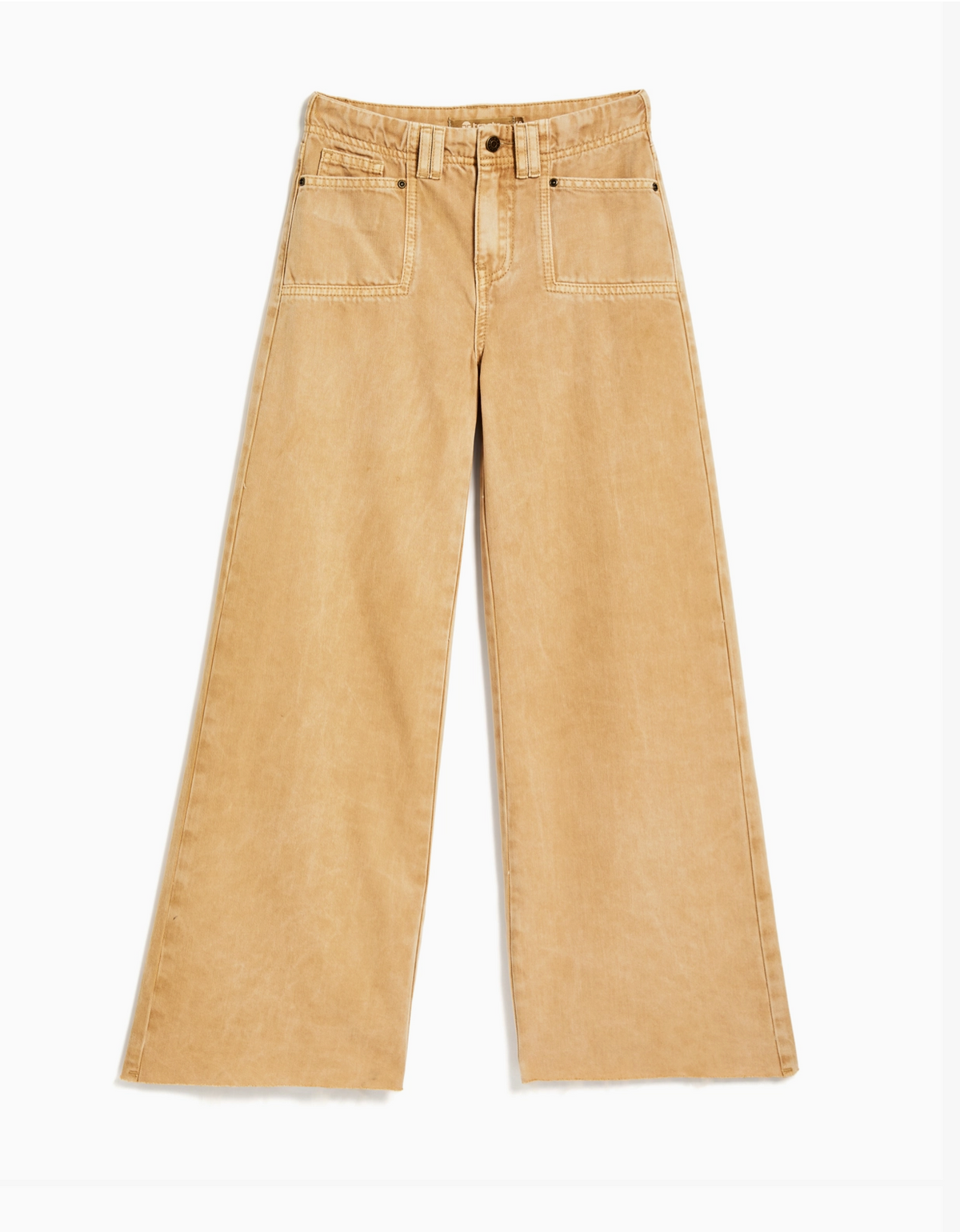 Girls Utility Pocket Wide Denim