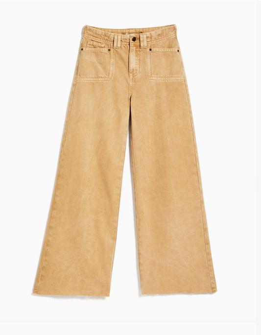 Girls Utility Pocket Wide Denim