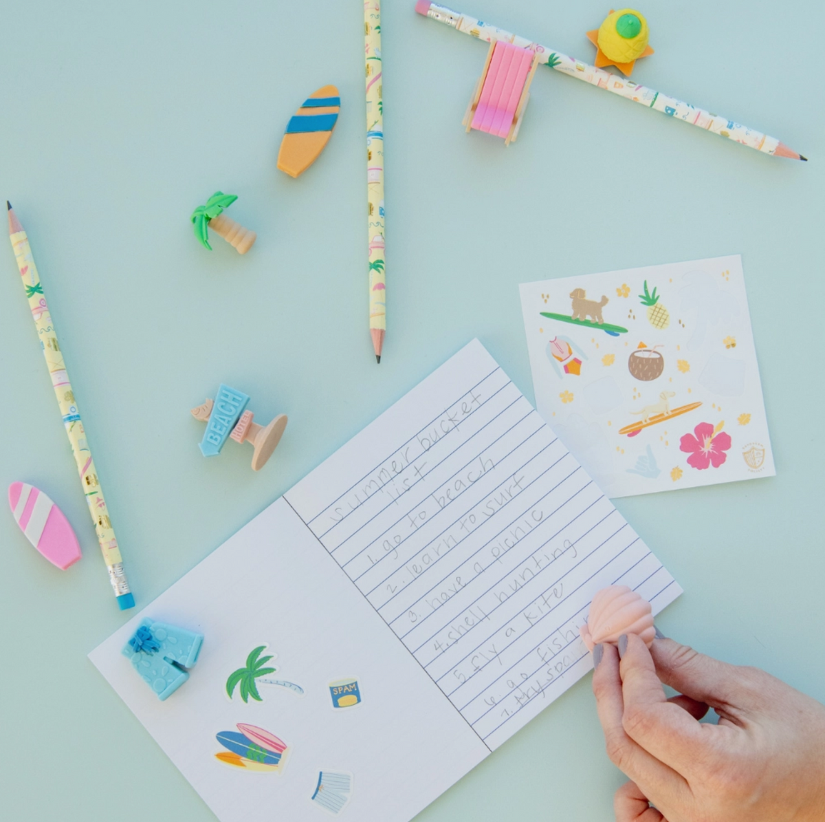 Surf's Up Eraser Set