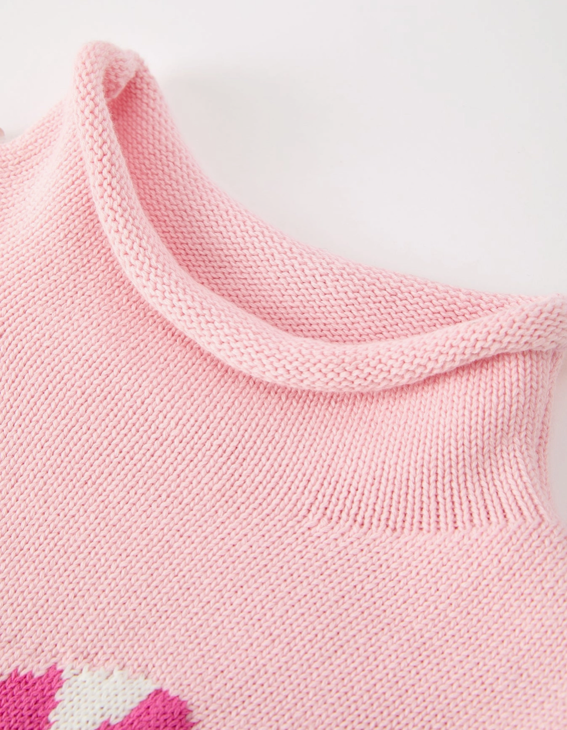 Girls Christmas Candy Cane Bow Knit Sweater