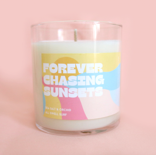 Forever Chasing Sunsets Candle