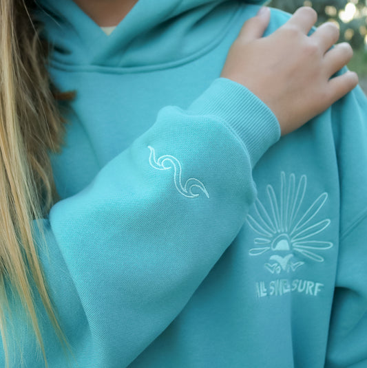 Sea Glass Surf Embroidered Hoodie