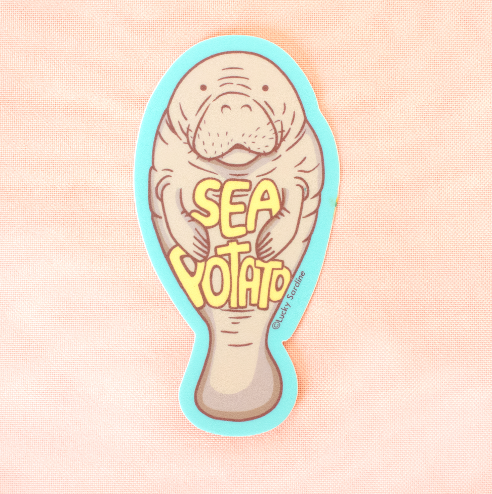 Manatee, Sea Potato Sticker