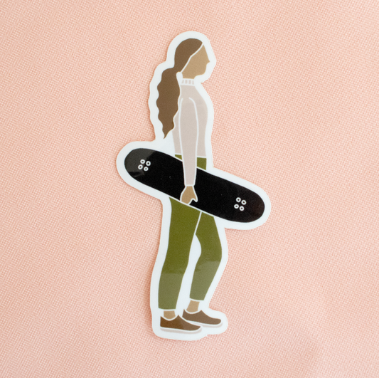 Skater Girl Standing Sticker