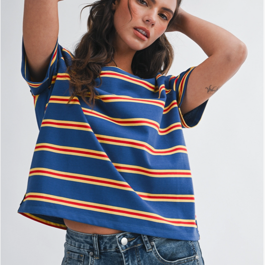 Striped Boxy Tee