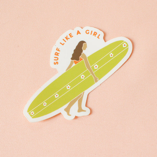 Surf Like a Girl Sticker