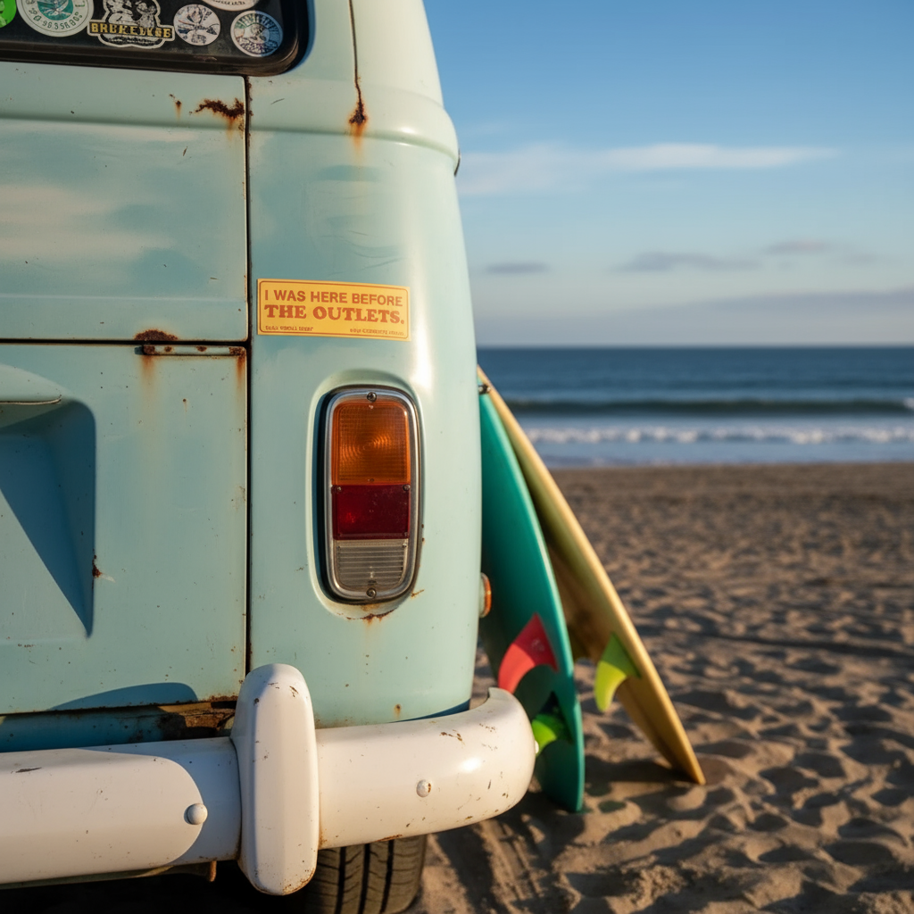 I Was Here Before The Outlets Bumper Sticker