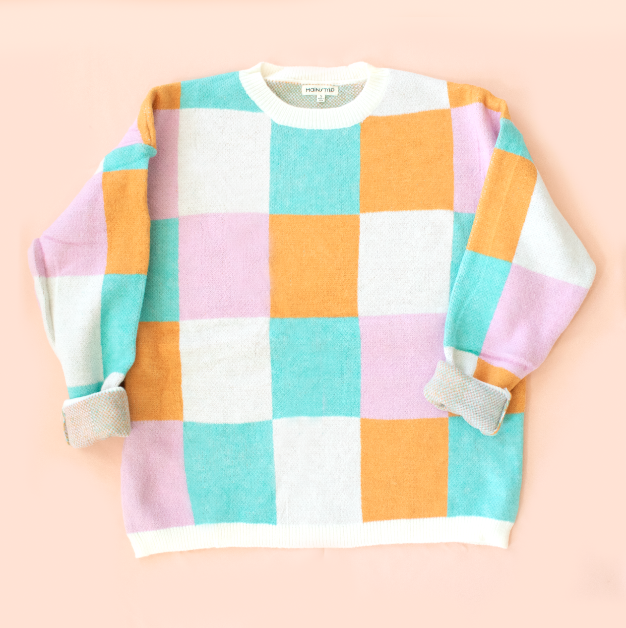 Oversized Checkered Sweater