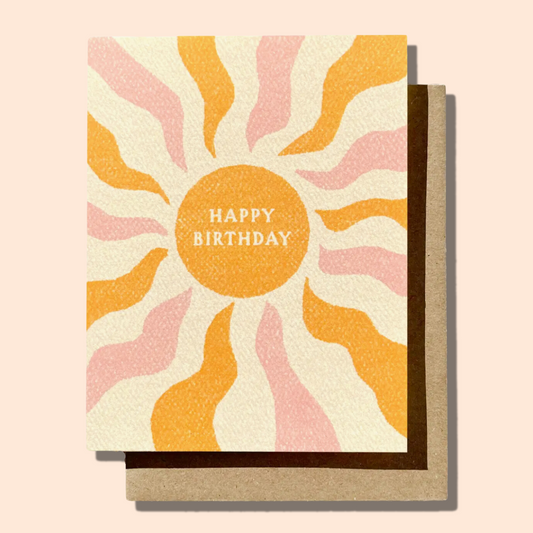 Happy Birthday Boho Sun Card