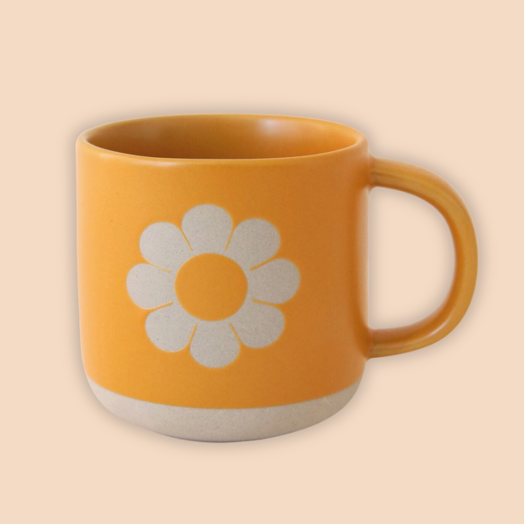 Retro Flower Ceramic Mug