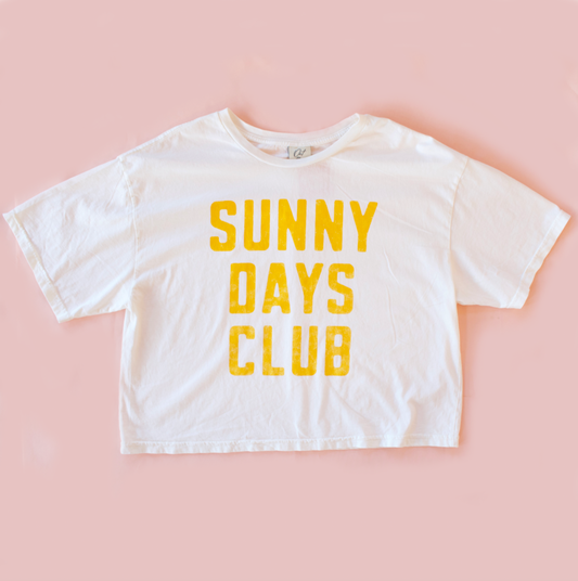 Sunny Days Club Cropped Tee