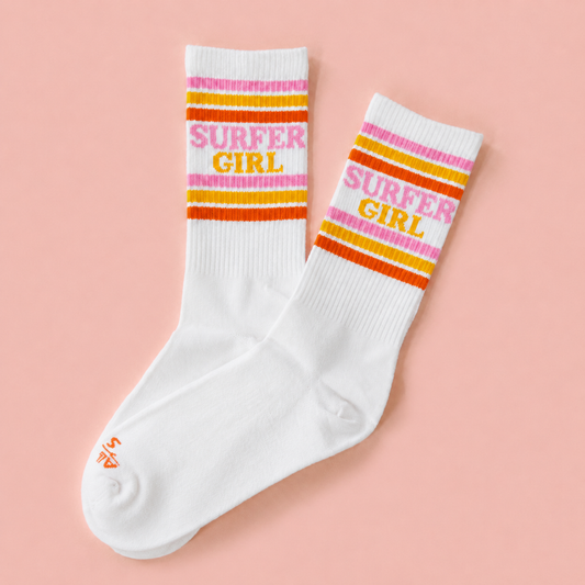 Surfer Girl Adult Socks