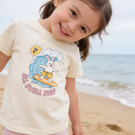 Surfs Up Easter Bunny Toddler Tee